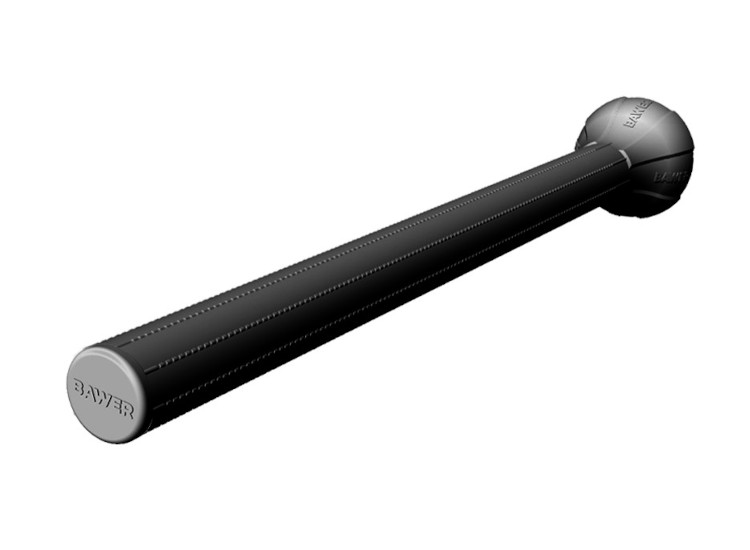 Tubo soporte aleta recto de tecnopolimero (D-42 mm) L 690 mm con tornillo